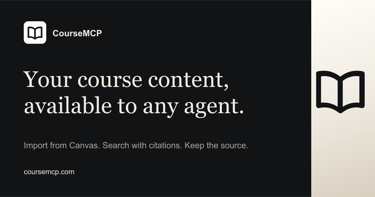 Plug your uni course into your agent's brain